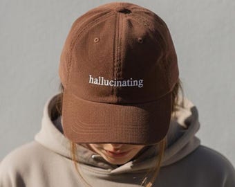 Hallucinating Corduroy Baseball Cap, AI Meme Streetwear, Claude Code Meme Apparel