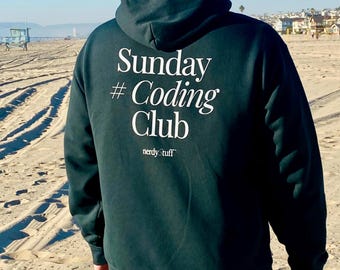 Sweat à capuche Sunday Coding Club : cadeau de programmeur coupe décontractée