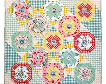 Churn Dot Quilt Pattern - Modernes Patchwork - Druckbares PDF