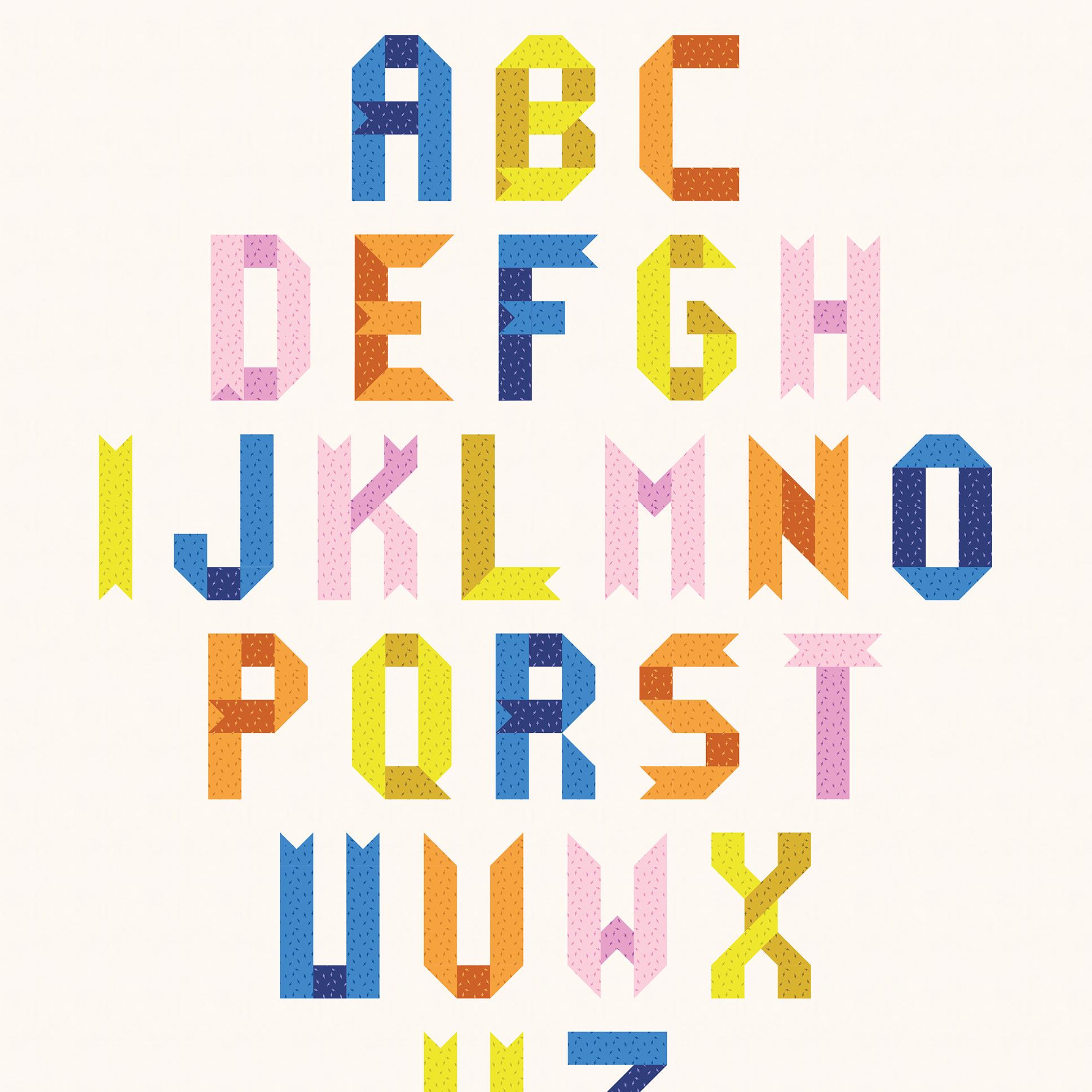 Alphabet Quilt Pattern PDF Digital Download Ribbon Letters - Etsy UK