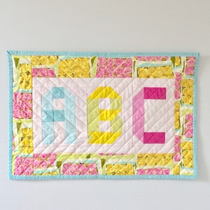 Alphabet Quilt Pattern PDF digital download Ribbon Letters image 6