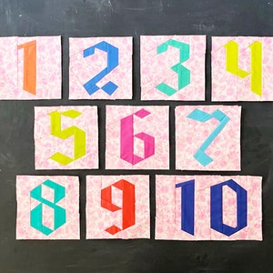 Number Quilt Block Pattern | Paper Pieced | FPP | Printable PDF - Etsy