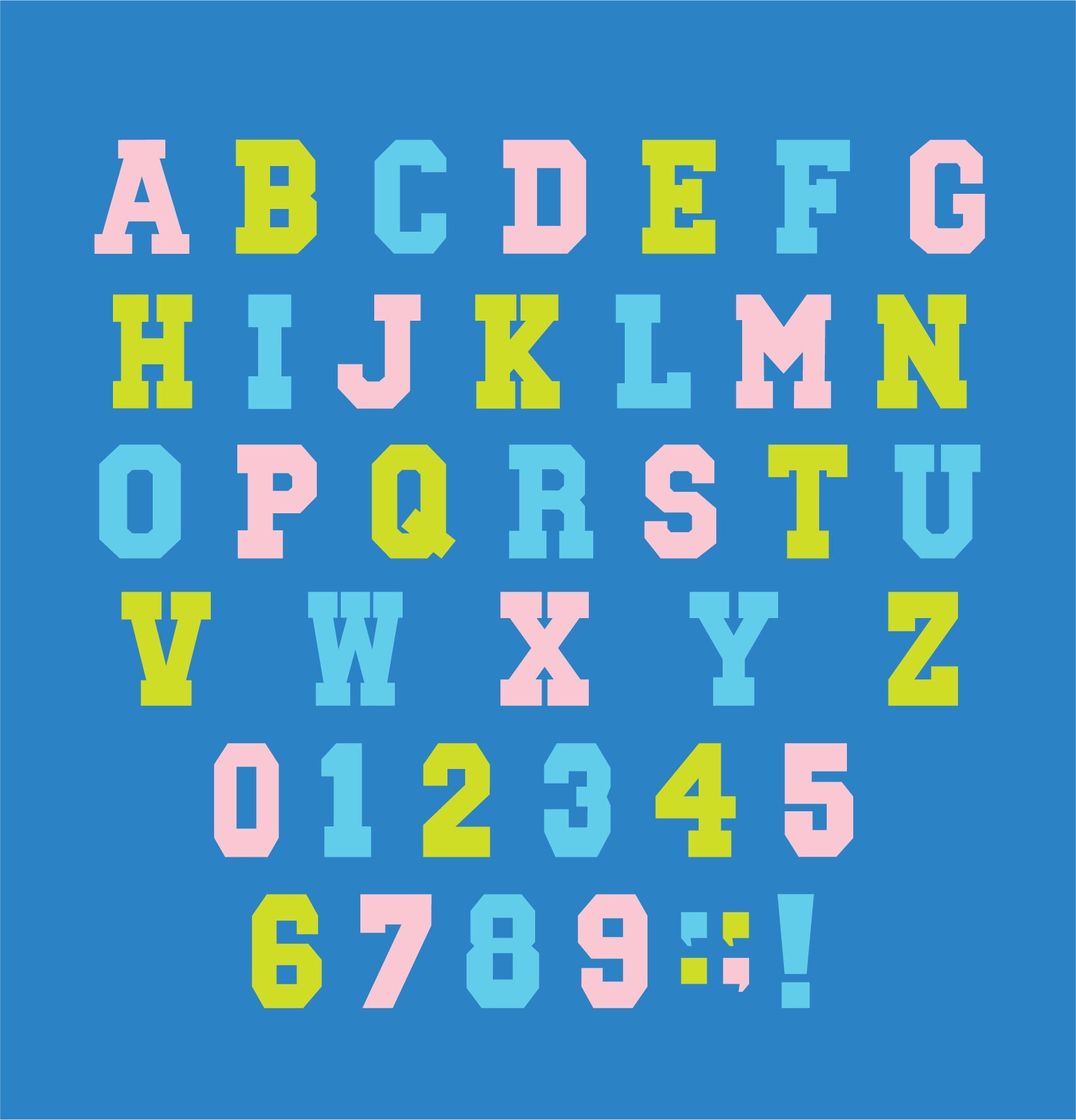 Varsity Alphabet Quilt Block Pattern - FPP Paper Piecing - PDF - Etsy