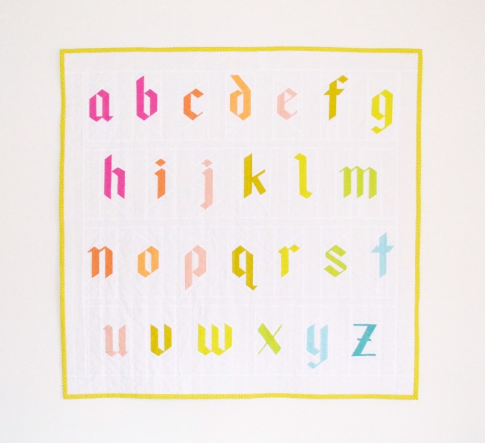 Blackletter Alphabet Quilt Pattern BUNDLE Uppercase Lowercase FPP ...