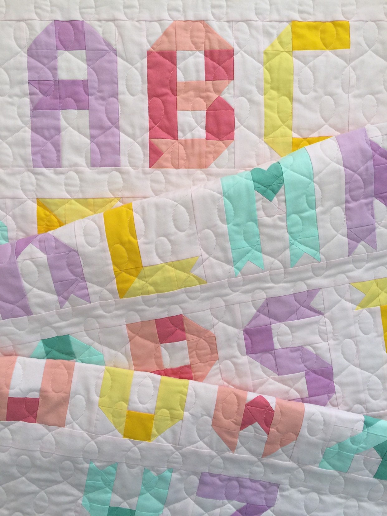 Alphabet Quilt Pattern PDF Digital Download Ribbon Letters - Etsy UK