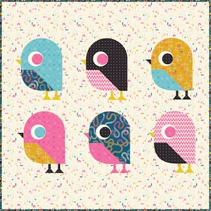 Baby Quilt Pattern, Little Bird PDF, Modern Baby Quilt