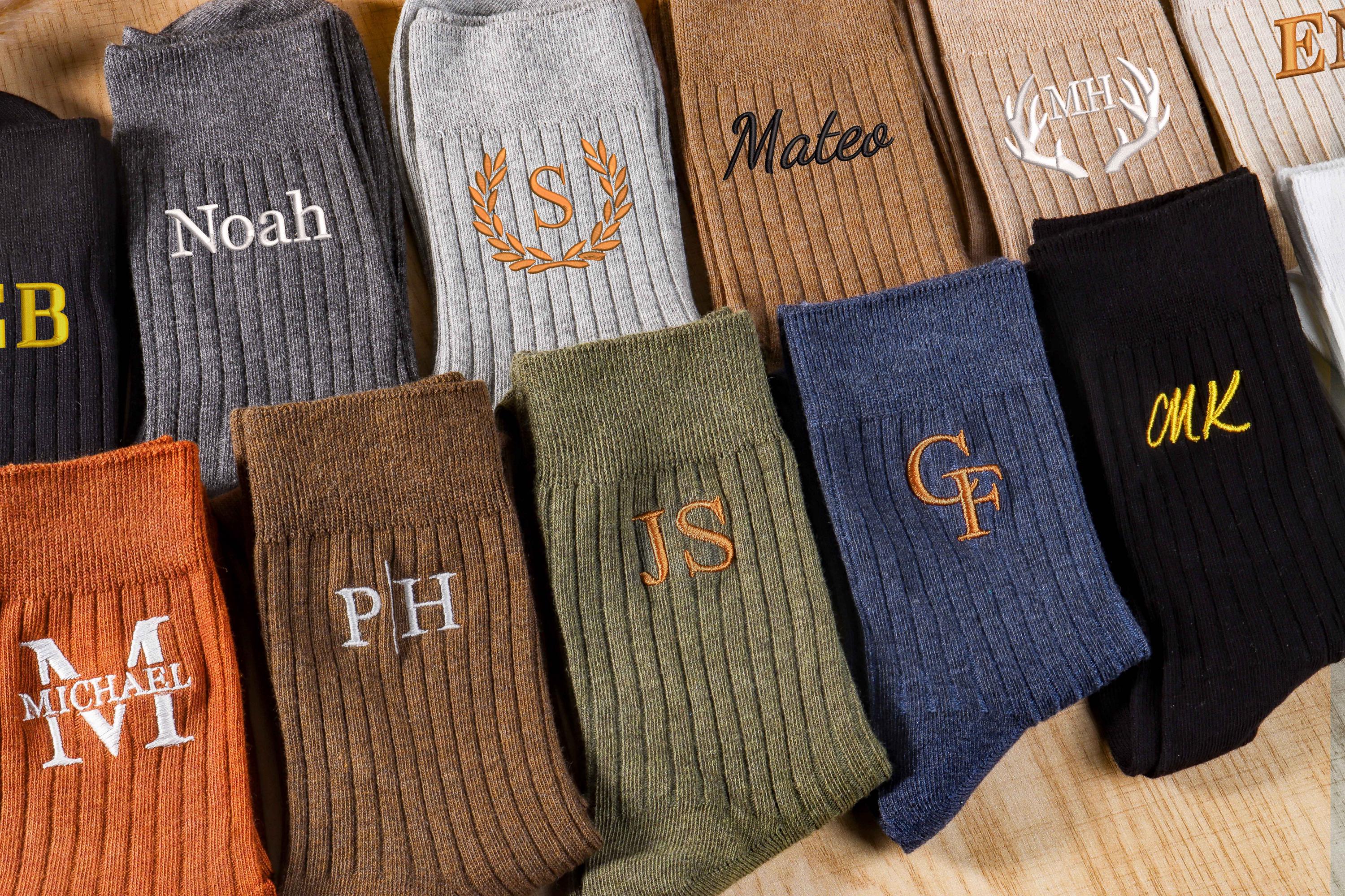Custom Embroidered Mens Dress Socks - Etsy