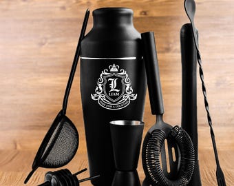 Set de coctelera para cumpleaños, set de utensilios de bar y kit de coctelería, set de regalo profesional para coctelería, kit de cócteles para él, regalo para bodas o fiestas.