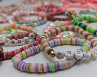 Custom handmade clay bead bracelets