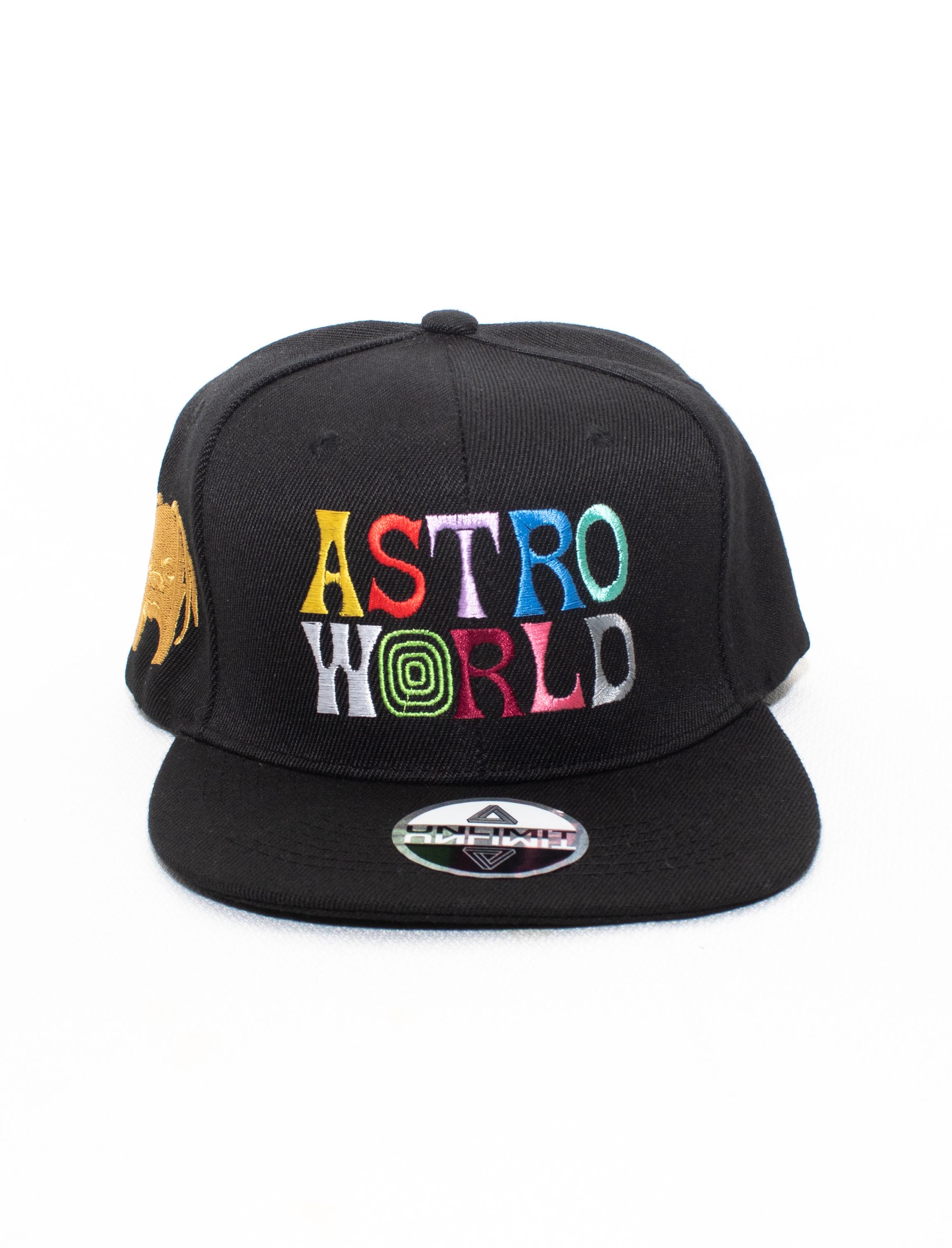 ASTROWORLD キャップ 帽子 ブラック Travis Scott - Astroworld / Embroidered Baseball Cap / Snapback
