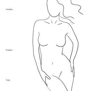 10 Body Paint Charts- Body Templates for Body Painters