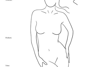 10 Body Paint Charts- Body Templates for Body Painters