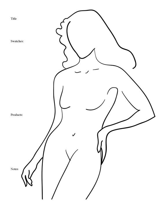 10 Body Paint Charts Body Templates for Body Painters 