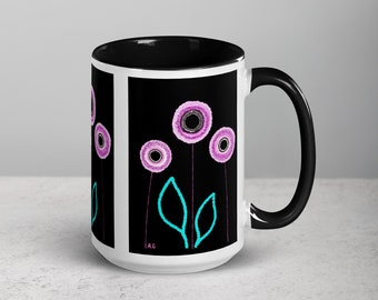Ceramic mug with my colorful, unique graphics
