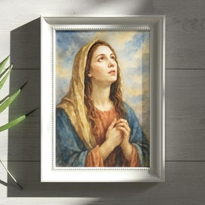 Mary Magdalene in Prayer – Printable Christian Wall Art, Spiritual Faith-Based Decor, Catholic Digital Download for Home or Chapel