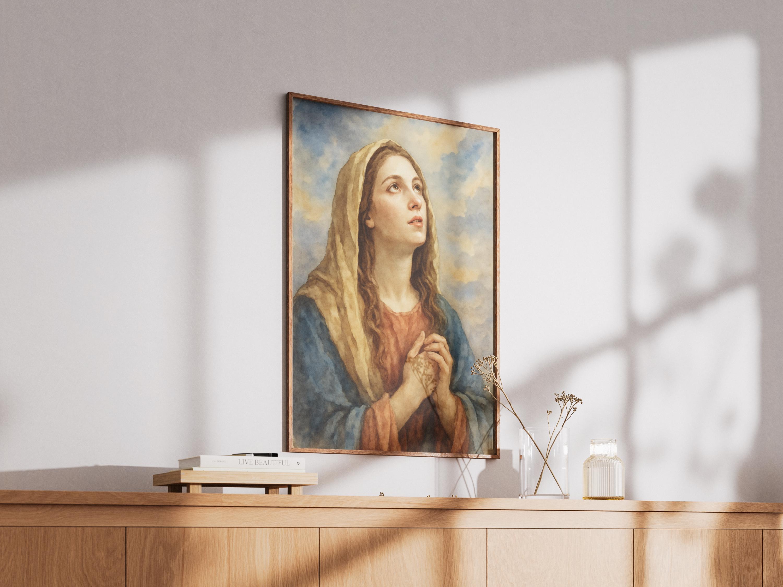 Mary Magdalene in Prayer – Printable Christian Wall Art, Spiritual ...