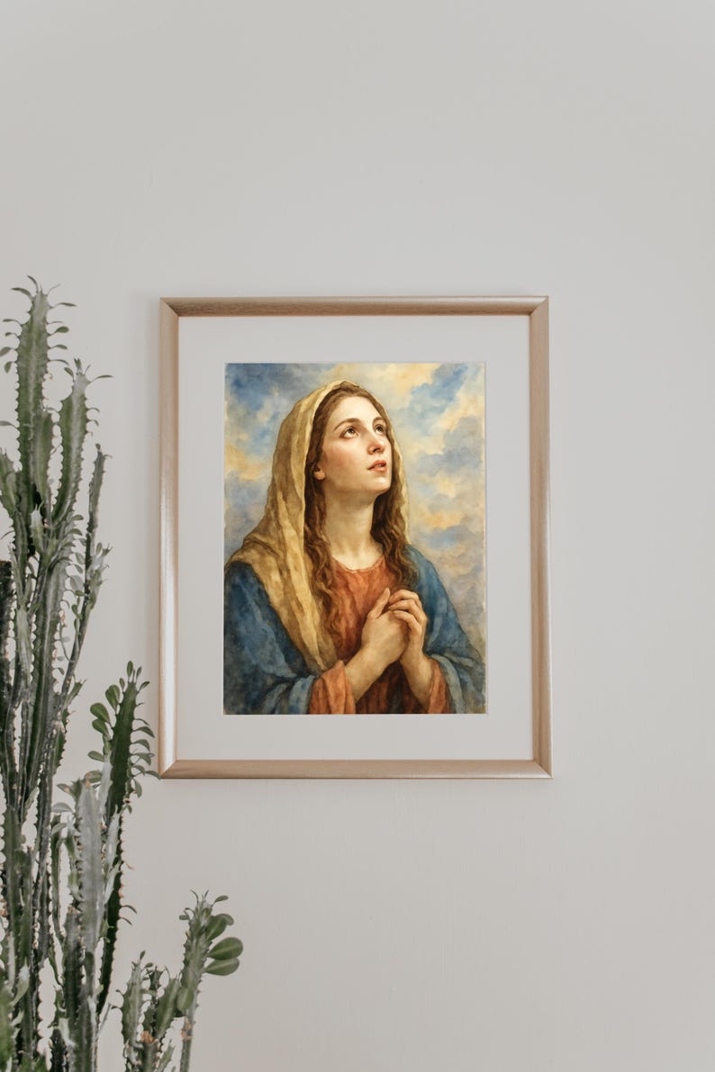 Mary Magdalene in Prayer – Printable Christian Wall Art, Spiritual ...