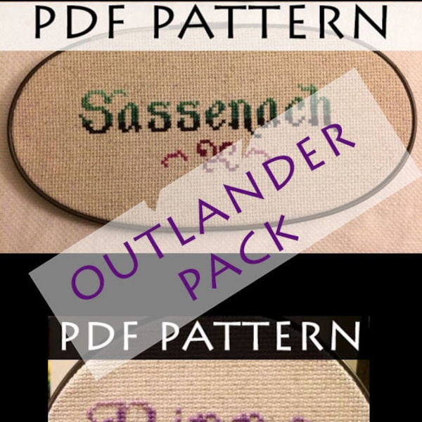 Outlander Two Pack  - Cross Stitch Pattern PDF Digital Downloads