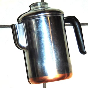 Vtg 1801 Revere Ware 4-cup Coffee Pot Copper Clad Stovetop Percolator -  Made in Riverside - Complete - Etsy