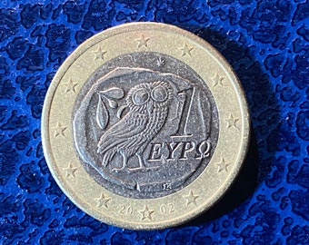 Seltene griechische 1-Euro-Münze 2002