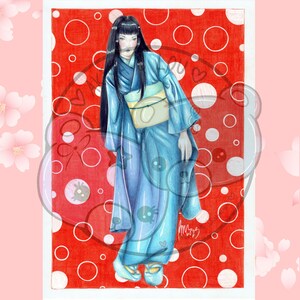 Druckillustration Japan Buntstifte (A4-Format)