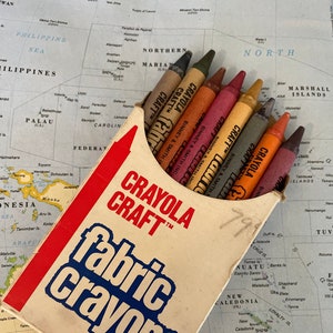 Vintage Crayola Craft Wax Fabric Crayons by Binney & Smith