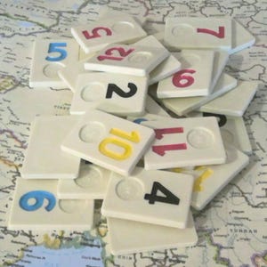 Vintage Rummikub Game Pieces- Set of 20