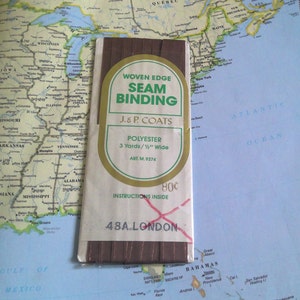 Vintage London Brown Seam Binding----3 Yards