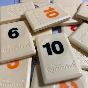 Vintage Rummikub Game Pieces- Set of 13