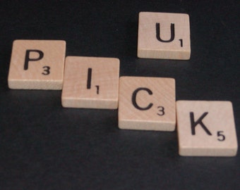 You Pick the Scrabble Tile or Tiles-home decor; baby shower; wedding