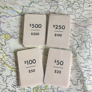 Vintage orderkaartspelstukken - set van 15"