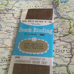 Vintage Chestnut Brown Seam Binding----3 Yards