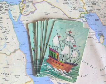 Vintage Ship at Sea Playing Cards- Set of 10