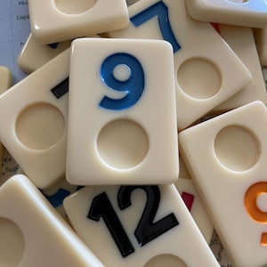 Vintage Rummikub Game Pieces- Set of 13
