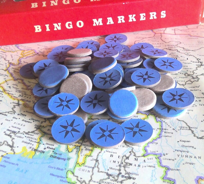 Vintage Bingo Markers Set of 40 Etsy