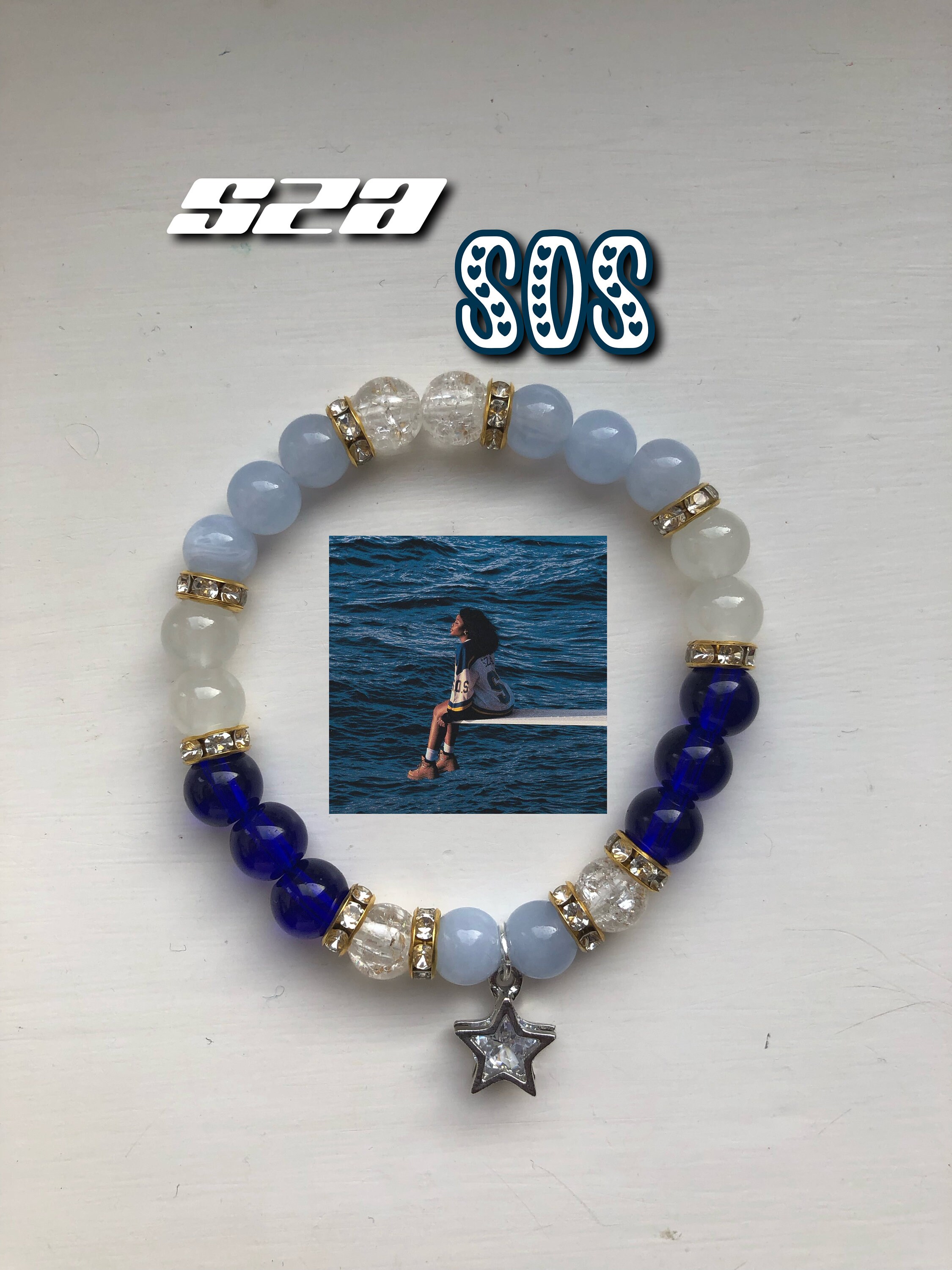 Sza SOS beaded bracelet album inspired bracelet perfect jewellery for concerts and gift for fans super cute and lovely colours