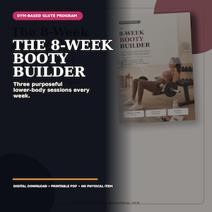 8-Week Booty Builder Workout Plan | Gym Glute Program (Digital Download)