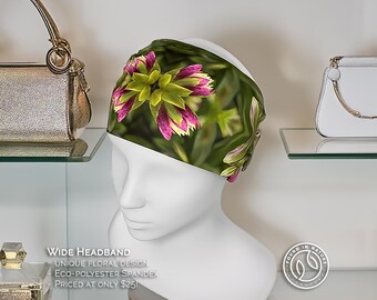Purple Rhododendron Headband: Eco Polyester Spandex Floral Accessory