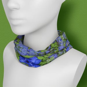 headband / neck scarf with a rabbit ear iris design