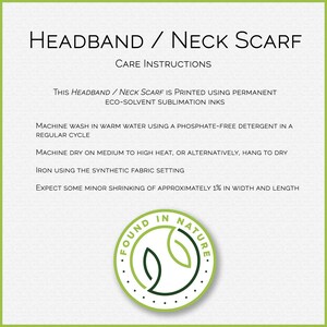 care instructions for headband / neck scarf