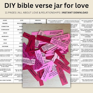 Cadeau chrétien de Saint-Valentin pour les couples 365 pot de dévotion quotidien bricolage pour l&#39;amour versets de la Bible pour les couples Cadeau pour les couples pour la Saint-Valentin