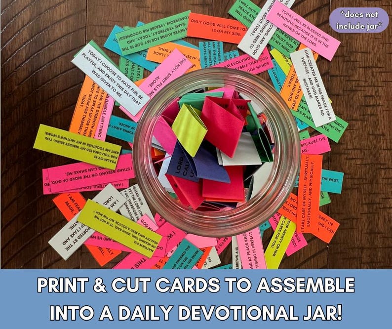 print and cut the diy bible verse jar printable into a daily devotional jar