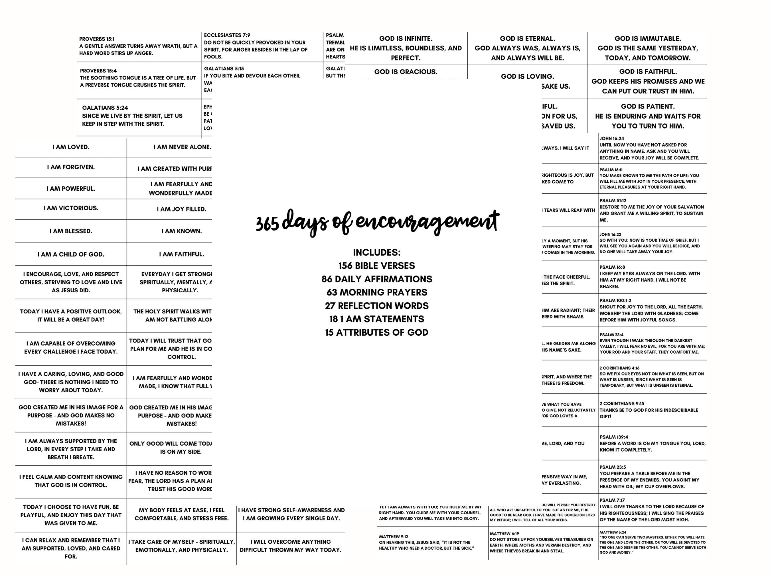 365 DIY Daily Devotional Jar Printable Gift Idea Scripture Prayer Cards ...