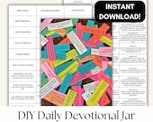 365 DIY Daily Devotional Jar Of Bible Verses for Emotions and Feelings Printable Gift Idea DIY Scripture Jar Prayer Cards Christian Gift Jar