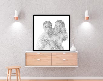 Personalized Photo & Song Lyric Art Print, Anniversary Gift, valentines day gift (Digital Download)