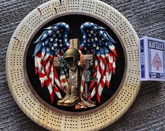 FALLEN SOLDIER Cribbage Board