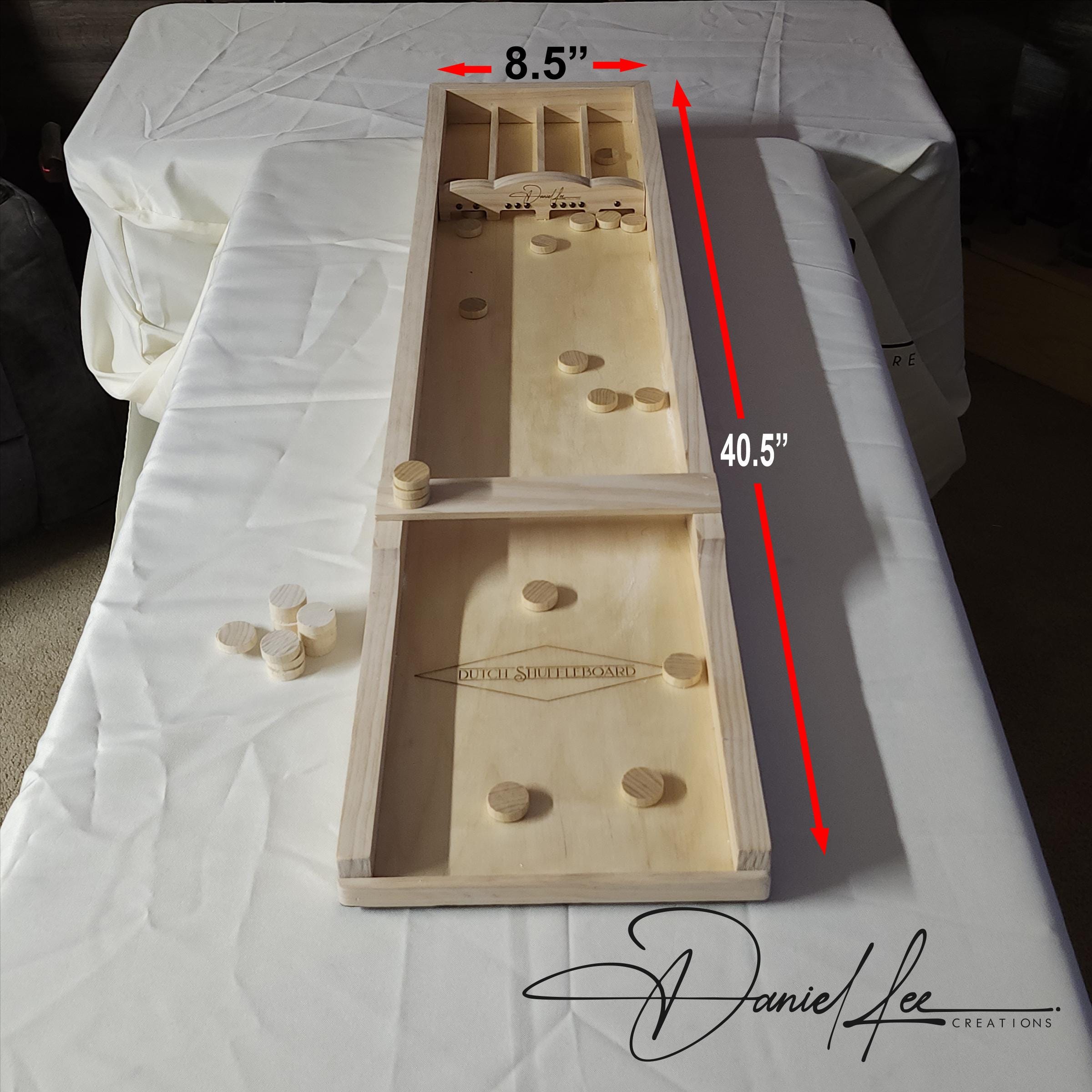 Dutch Shuffleboard Table Top Game, Handmade Sjoelbak - Etsy