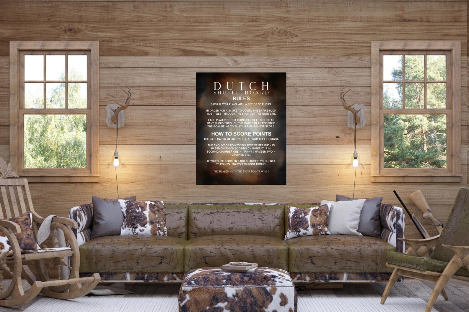Dutch Shuffleboard Rules Canvas Print Etsy