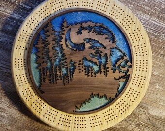 Black Hills Bison Cribbage Board