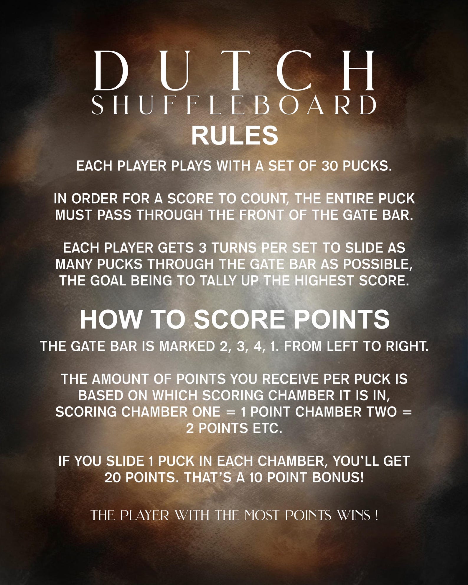 Dutch Shuffleboard Rules Canvas Print Etsy